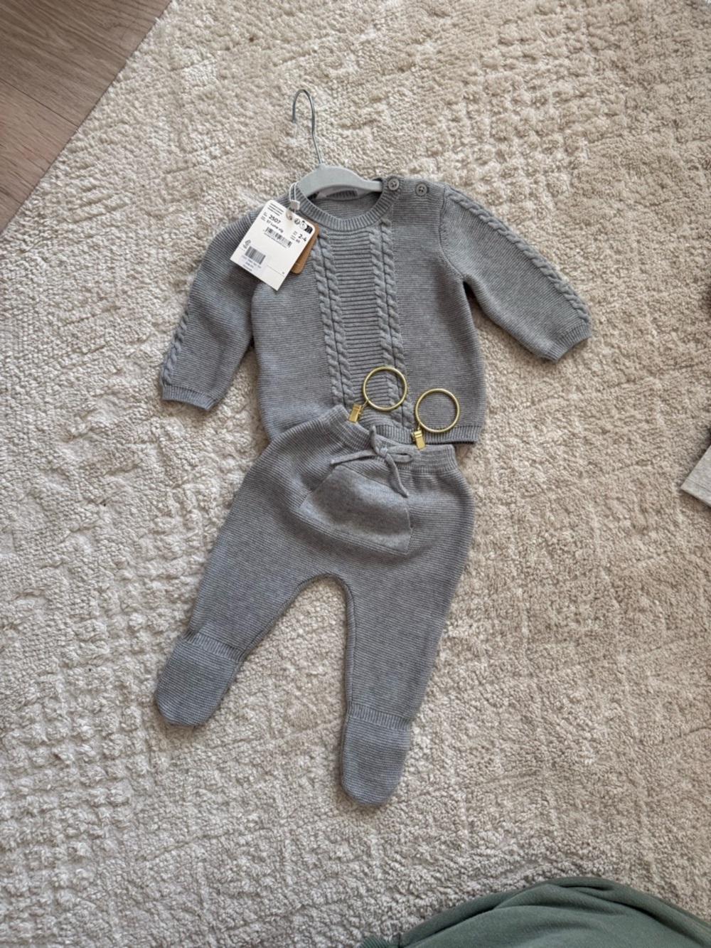 Mayoral Gray Knit One-Piece Set